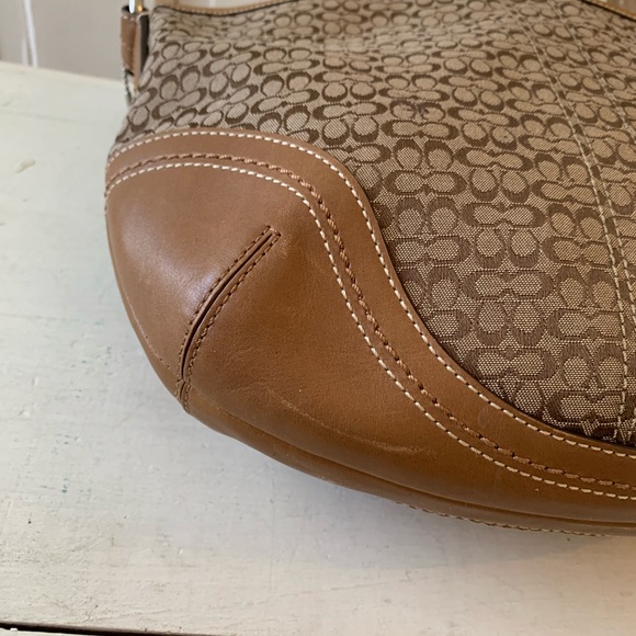 Coach brown tan logo shoulder bag - Picture 6 of 7